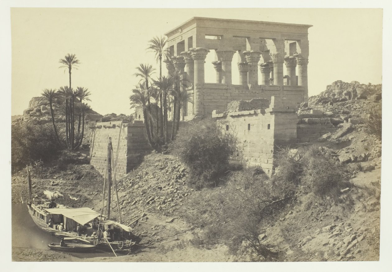 Pharoahs Bed, Philæn saari, 1857. tekijältä Francis Frith