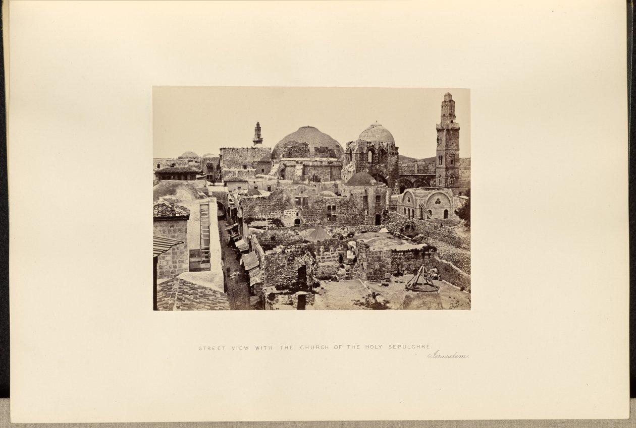 Katunäkymä Pyhän haudan kirkko, Jerusalem tekijältä Francis Frith