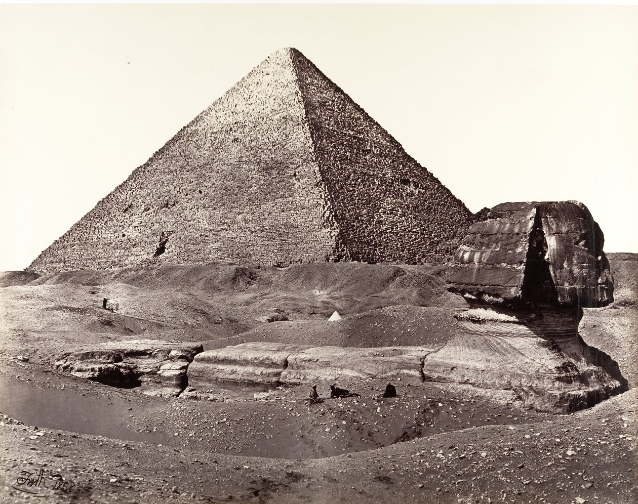 Suuri pyramidi ja suuri sfinksi, 1858. tekijältä Francis Frith