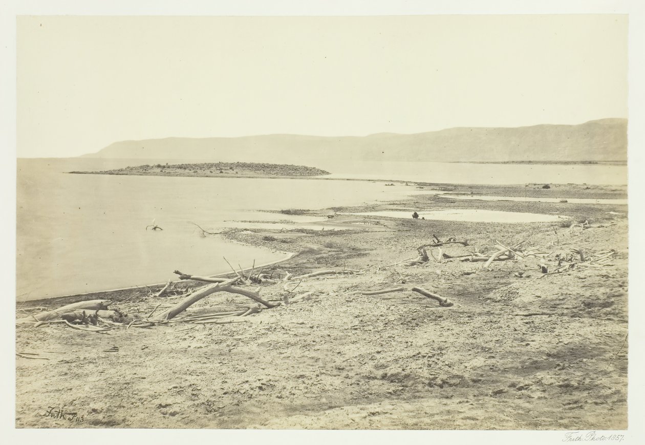 Kuolleenmeren pohjoisranta, 1857. tekijältä Francis Frith