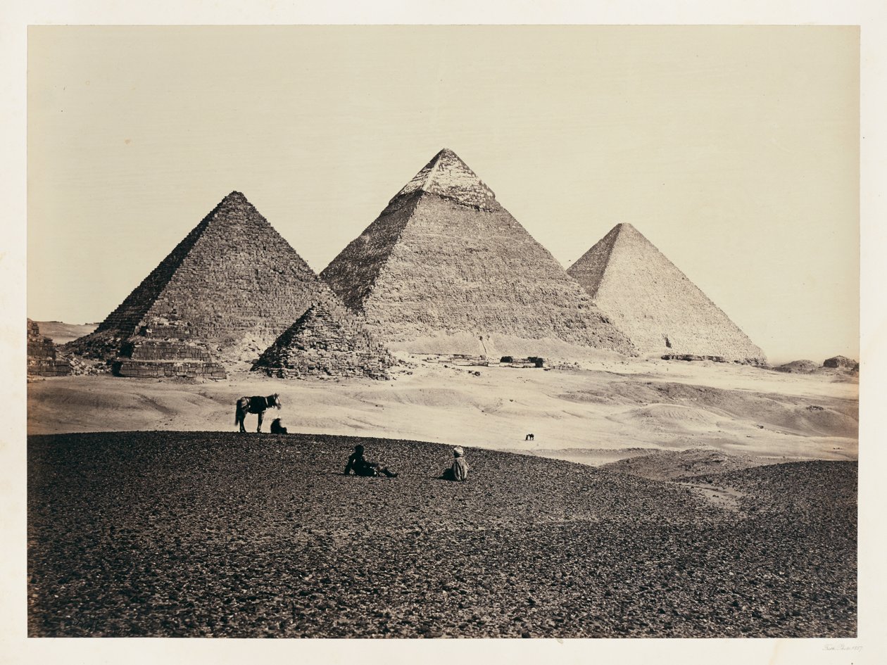 Gizan pyramidit lounaasta nähtynä tekijältä Francis Frith
