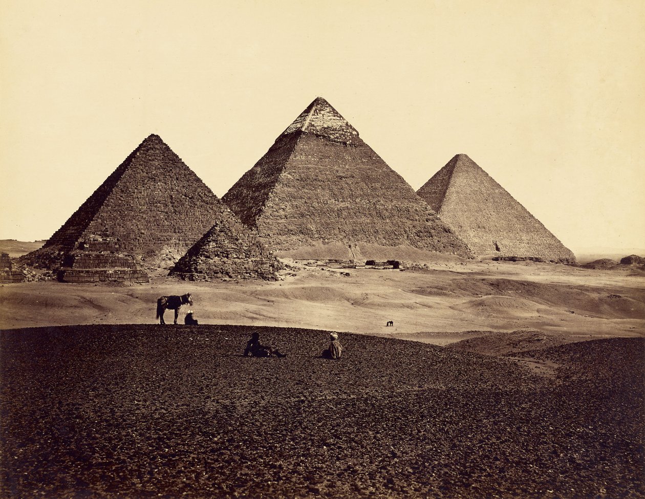 Gizan pyramidit lounaasta nähtynä tekijältä Francis Frith