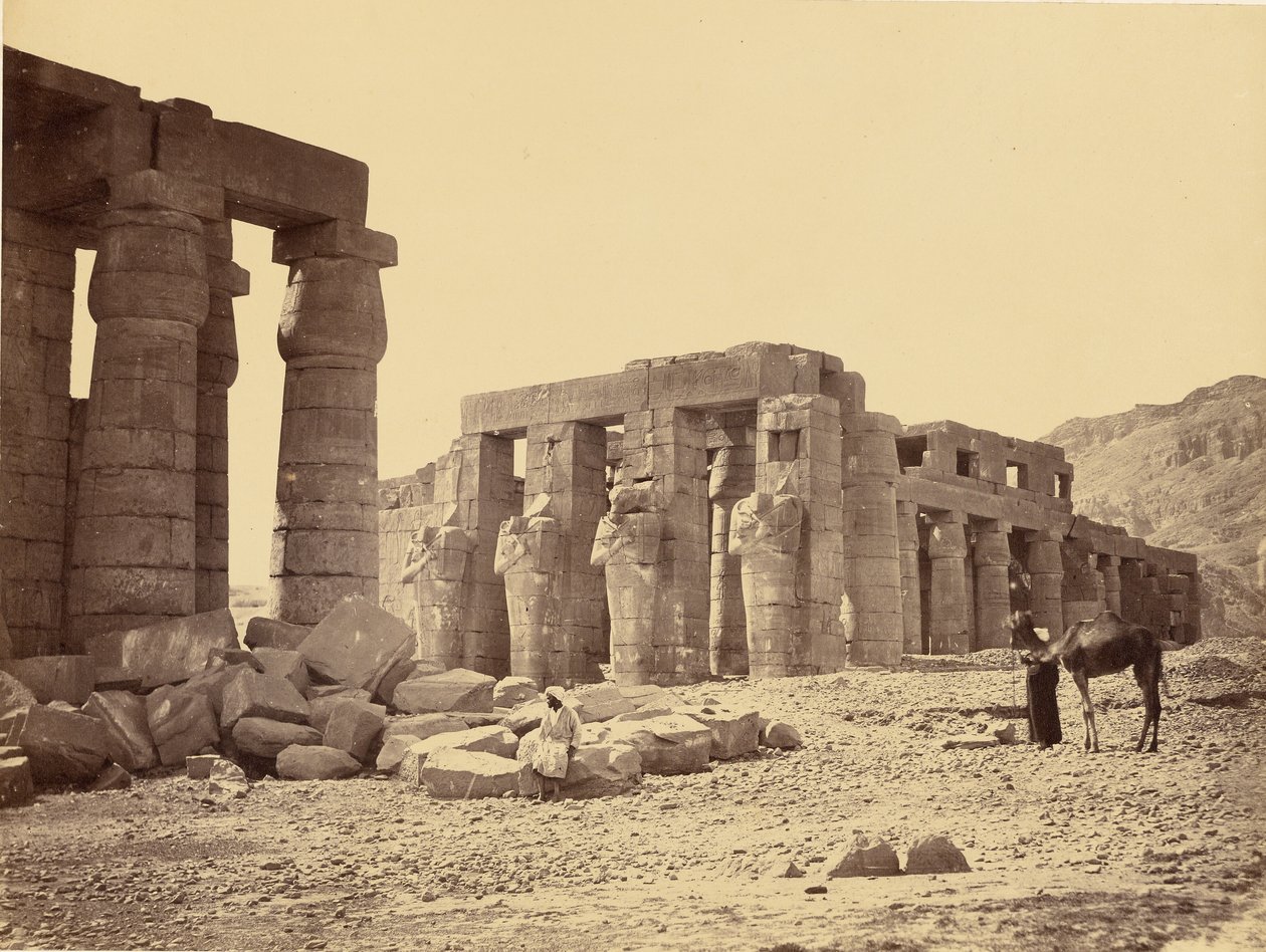El-Kurneyn Ramesseum, Theba, toinen näkymä tekijältä Francis Frith