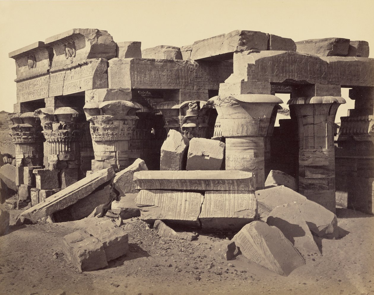Horuksen ja Sobekin temppeli, Kom Ombo tekijältä Francis Frith