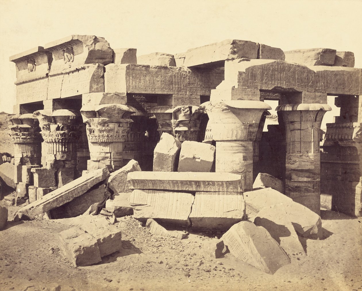 Kom Ombon temppeli tekijältä Francis Frith