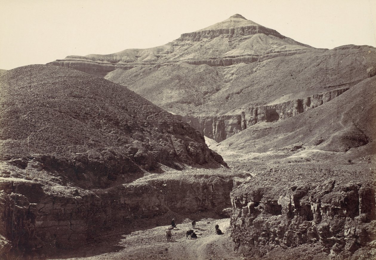Kuninkaiden hautojen laakso, Thebes, 1857. tekijältä Francis Frith