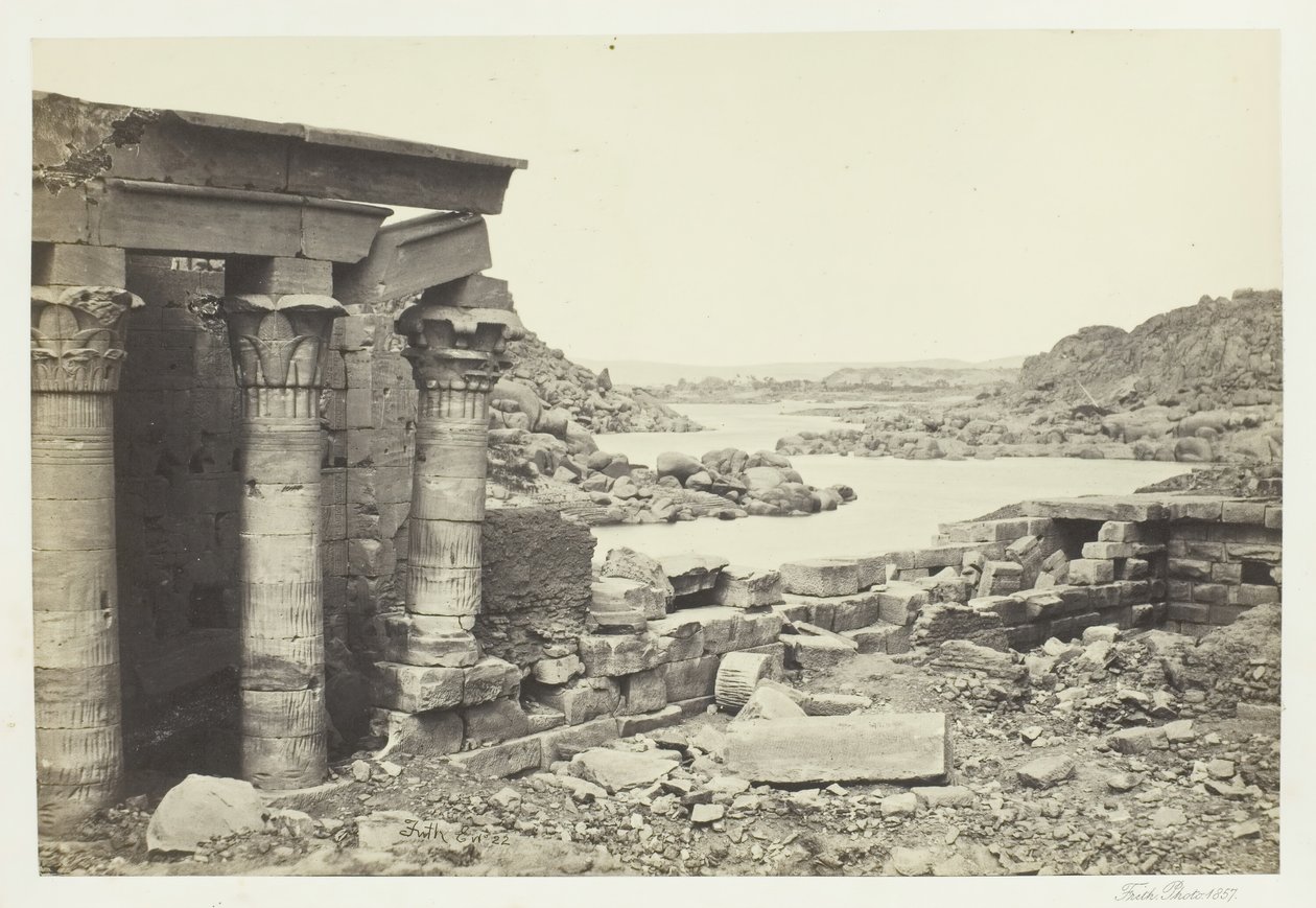 Näkymä Philaesta, Looking North, 1857. tekijältä Francis Frith