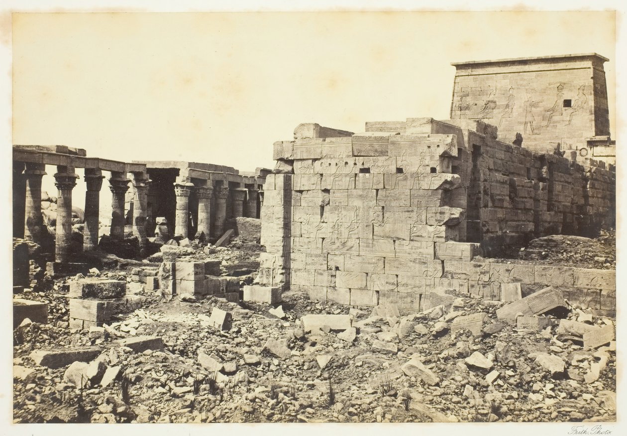 Näkymä Philaen saarella, 1857, painettu 1862. tekijältä Francis Frith