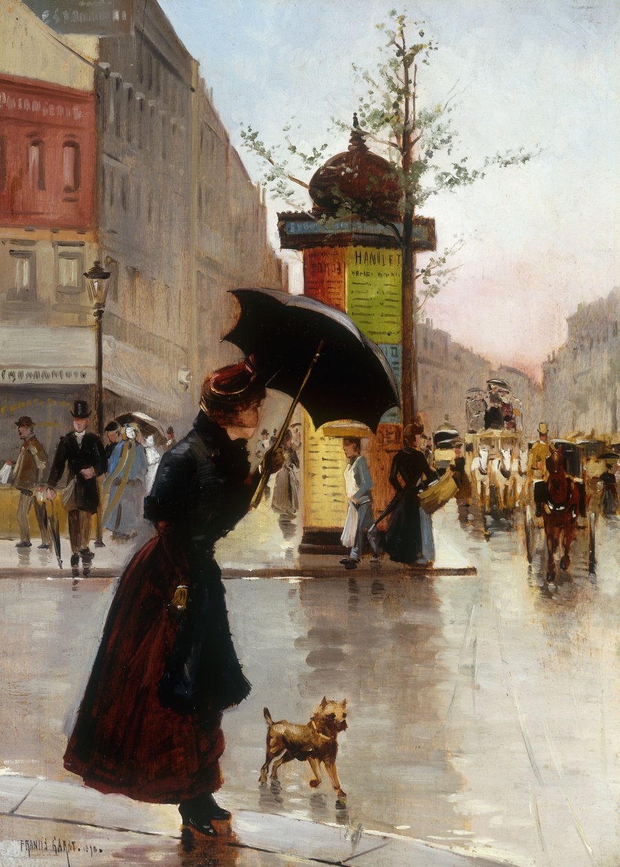 Pariisin katukohtaus, 1890 tekijältä Francis Garat