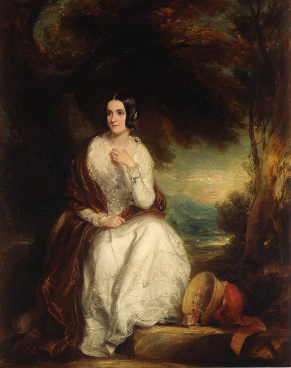 Eleanorin muotokuva, Northumberlandin 4. herttuan vaimo, n. 1844 (öljy kankaalle) tekijältä Francis Grant