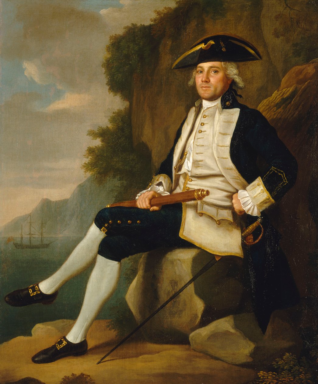 Kapteeni Sir Edward Vernon (1723-1794), 1700-luvun puoliväli (öljy kankaalle). tekijältä Francis Hayman