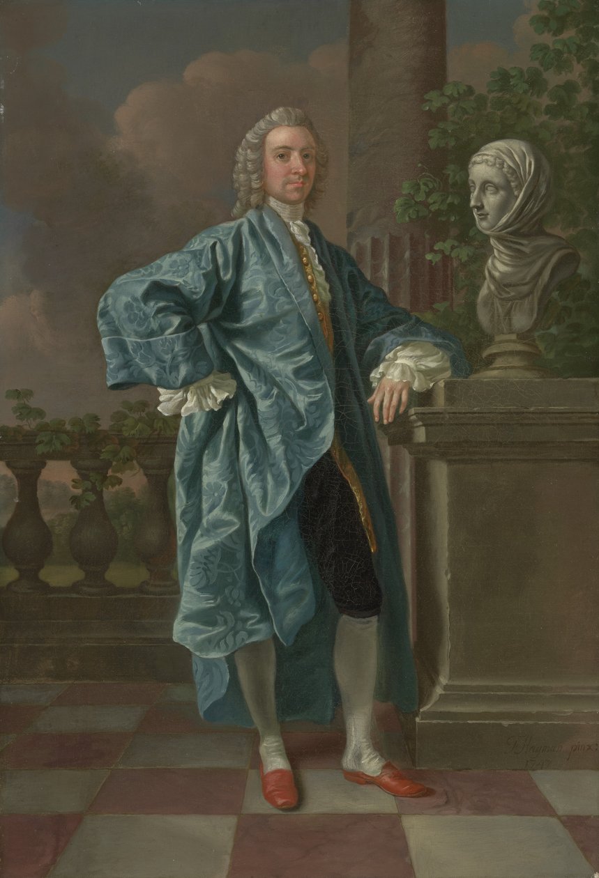 Tri Charles Chauncey, M.D. (1706-77) 1747 (öljy kankaalle) tekijältä Francis Hayman