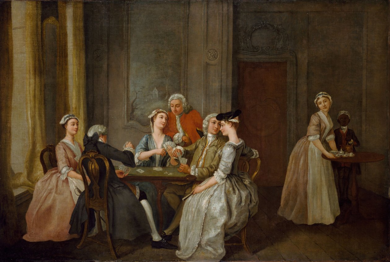 Leikkiä Quadrillessa, 1740-50. tekijältä Francis Hayman
