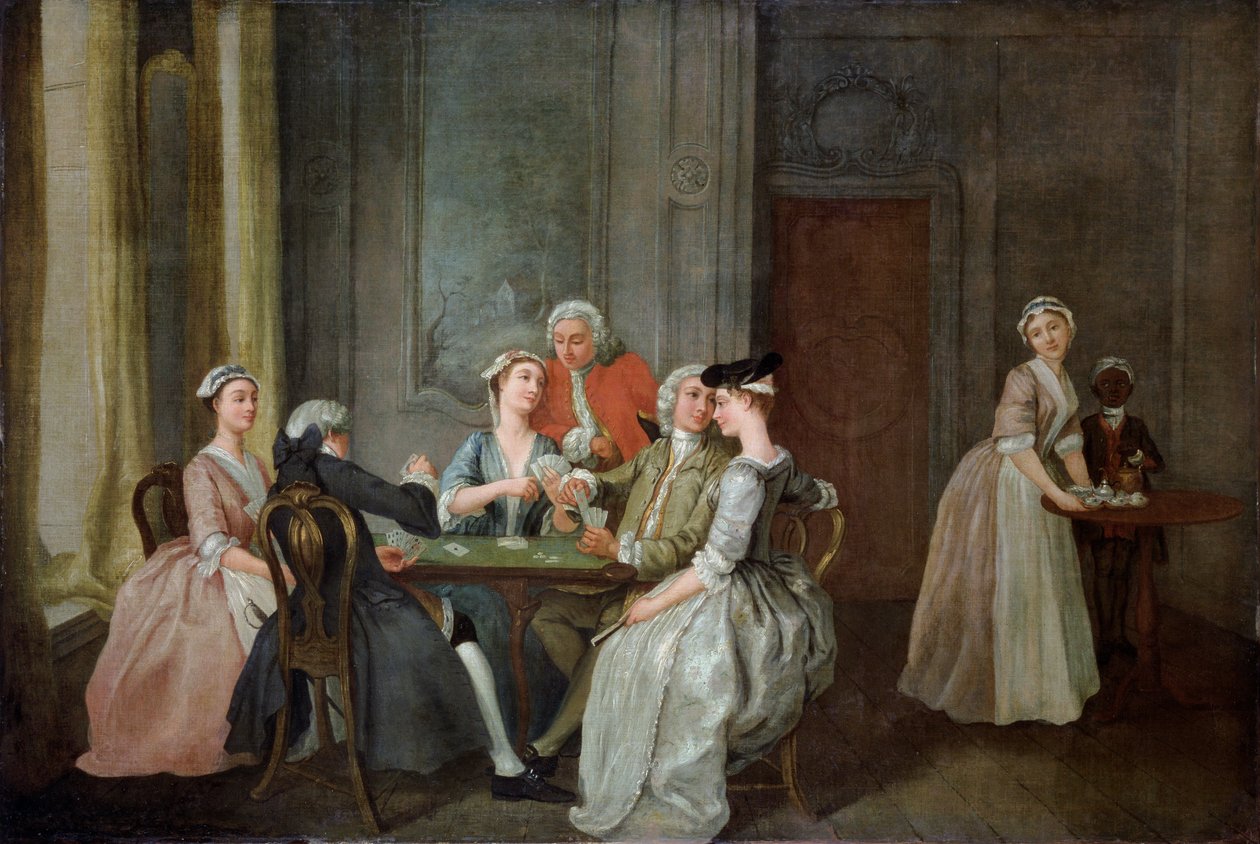 Leikkiä Quadrillessa, 1740-50 tekijältä Francis Hayman