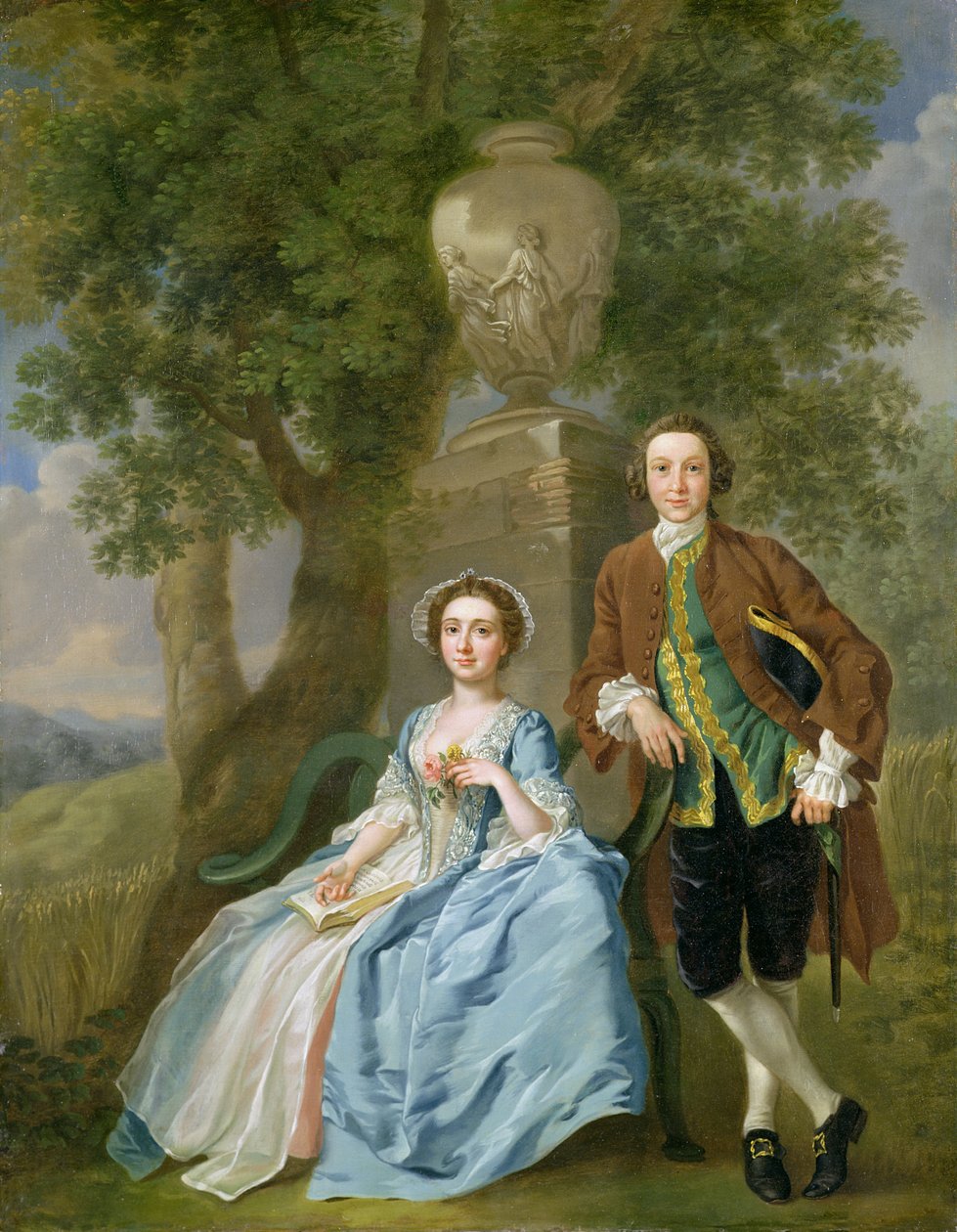 George ja Margaret Rogersin muotokuva, n. 1748–1750 (katso myös 111971) tekijältä Francis Hayman