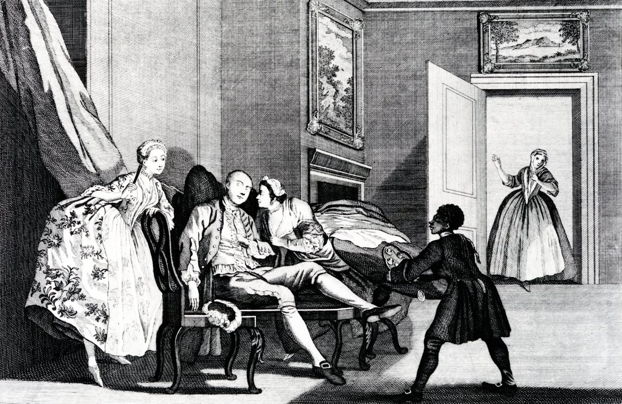 Suudelman varastaminen, n. 1743 tekijältä Francis Hayman