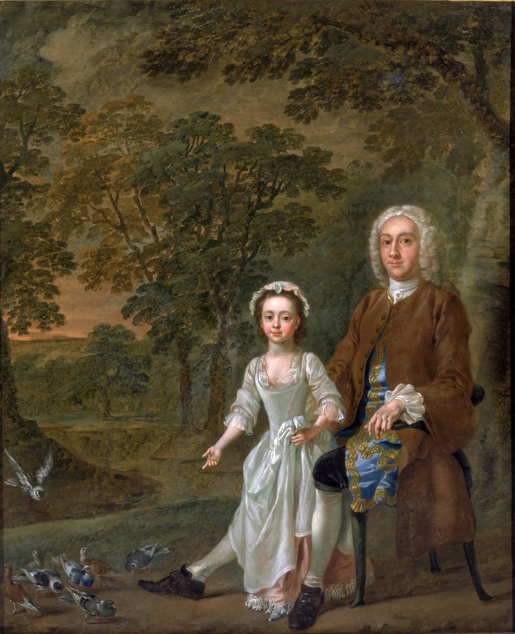 William Ellis ja hänen tyttärensä Elizabeth, n. 1745 tekijältä Francis Hayman