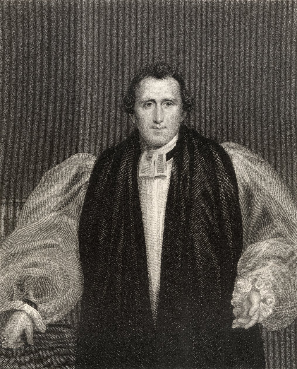 Pastori Daniel Wilson, kaiverrettu J. Cochran, National Portrait Gallerysta, osa V, julkaistu noin 1835 tekijältä Francis Howard