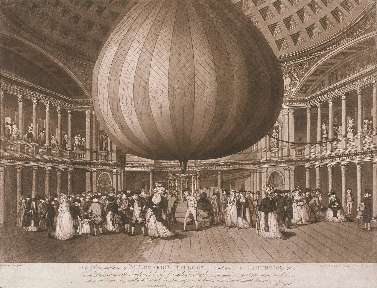 Pantheonin sisustus, Oxford Street, Lontoo, 1785 tekijältä Francis Jukes