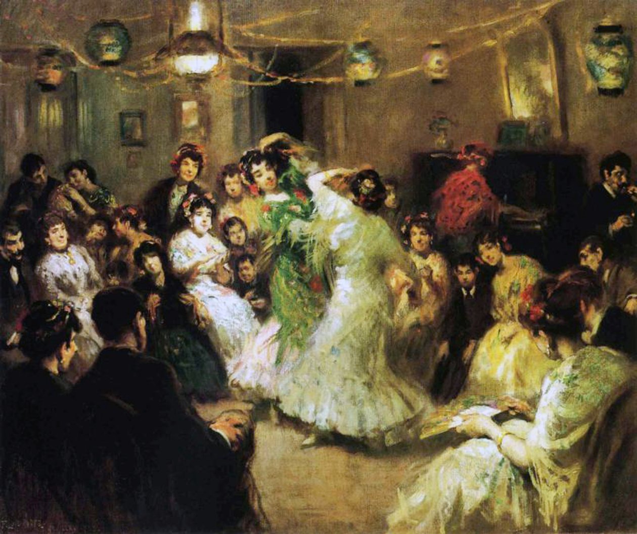 Flamencobileet kotona, 1908 tekijältä Francis Luis Mora