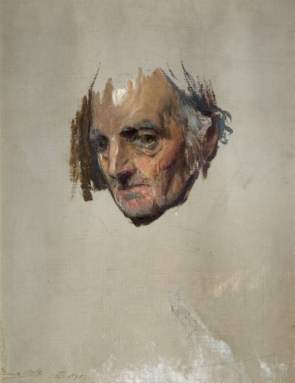 Vanhan miehen pää, 1871. tekijältä Francis Montague Holl