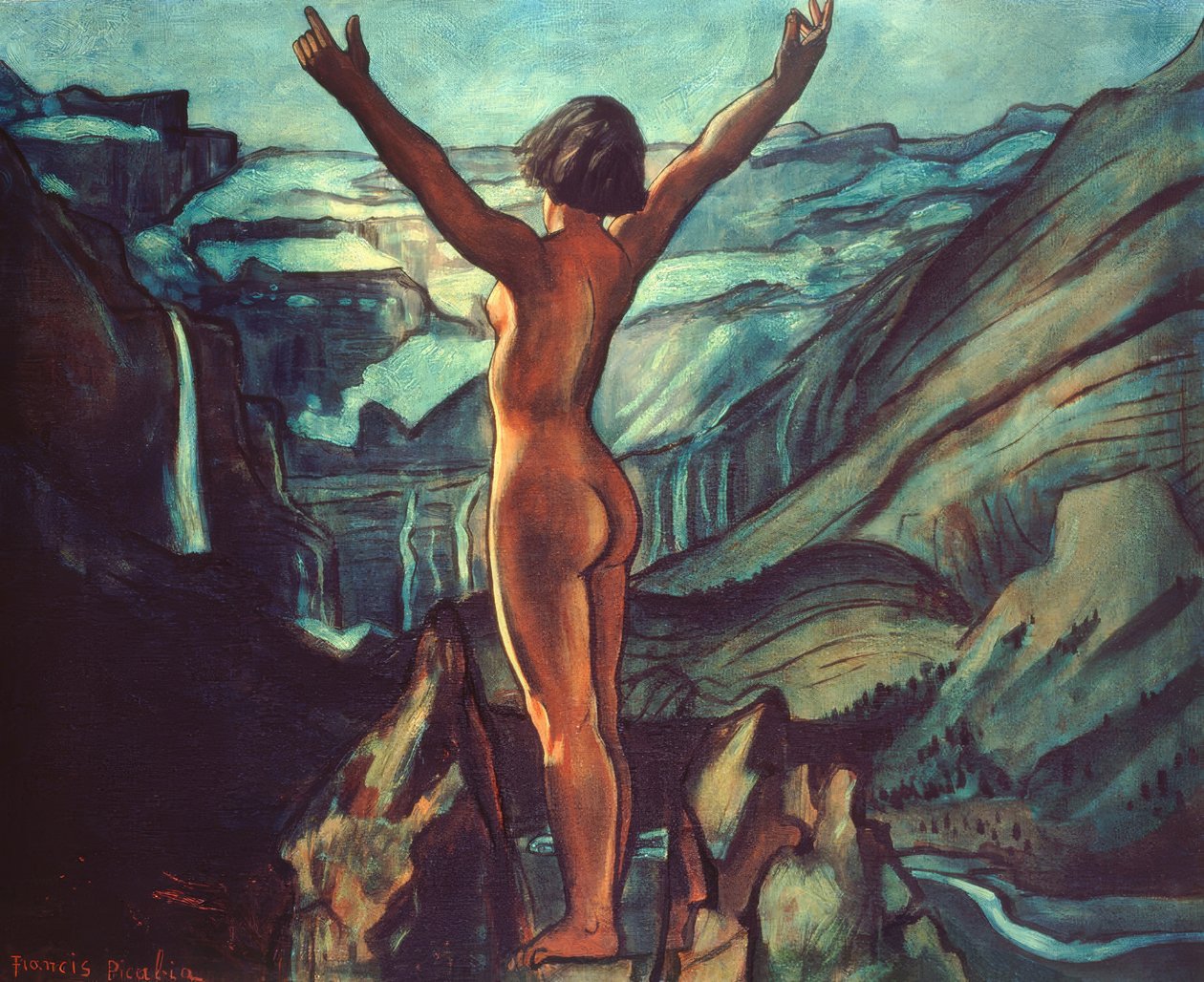 Alaston maiseman edessä tekijältä Francis Picabia