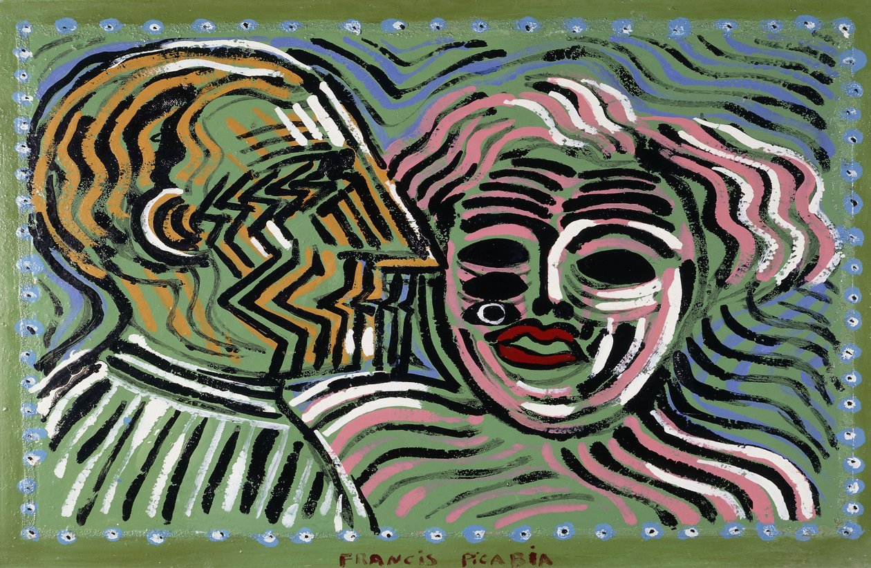 Pariskunta Marcel Duchampin profiilissa tekijältä Francis Picabia