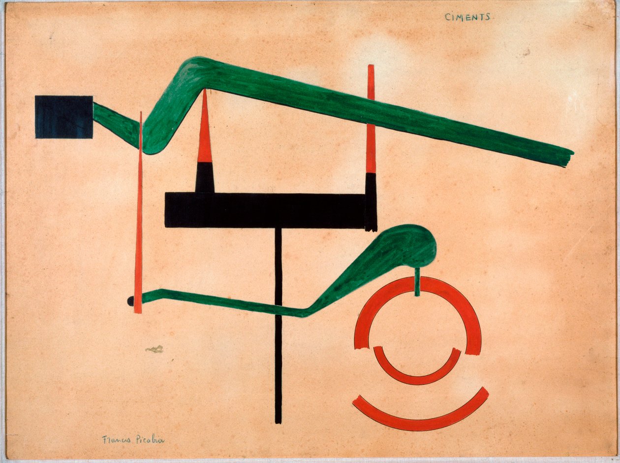 Detrempe Cements Francis Picabia (1879-1953) 1920 Dim. 55x75 cm Torino, kokoelma Ippolito Simonis. tekijältä Francis Picabia