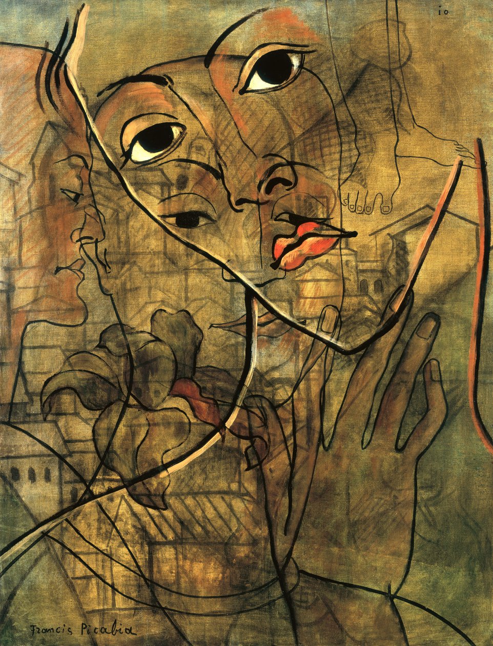 Kasvot (öljy kankaalle) tekijältä Francis Picabia