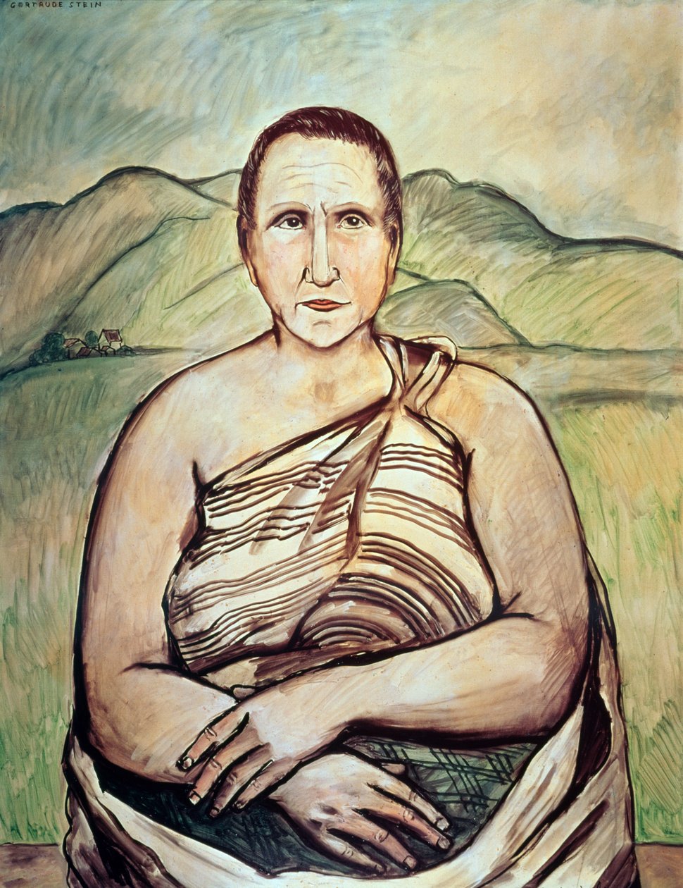 Gertrude Stein (1874-1946) (öljy kankaalle) tekijältä Francis Picabia