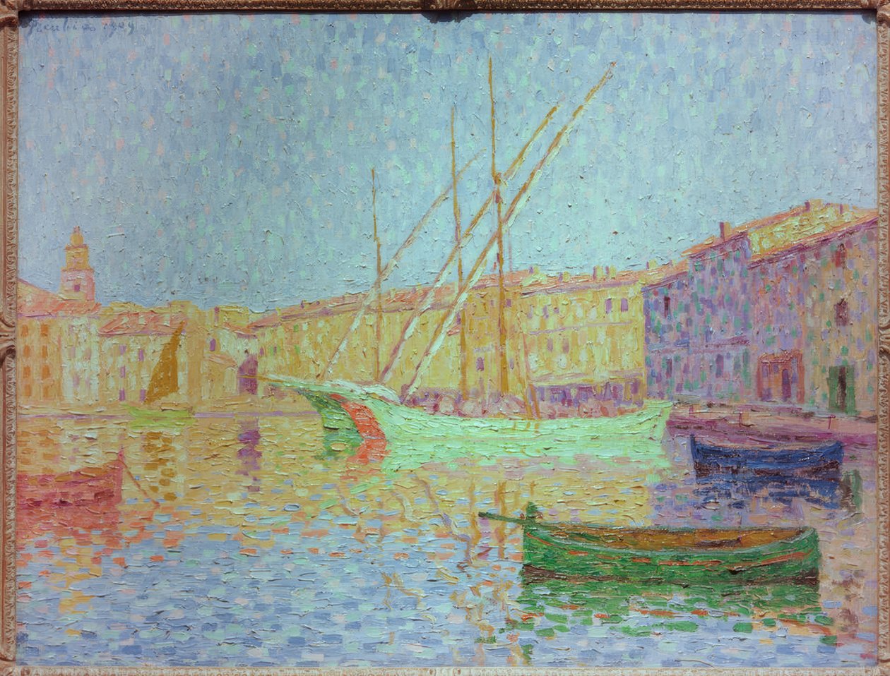 Saint-Tropezin satama, auringon vaikutus tekijältä Francis Picabia