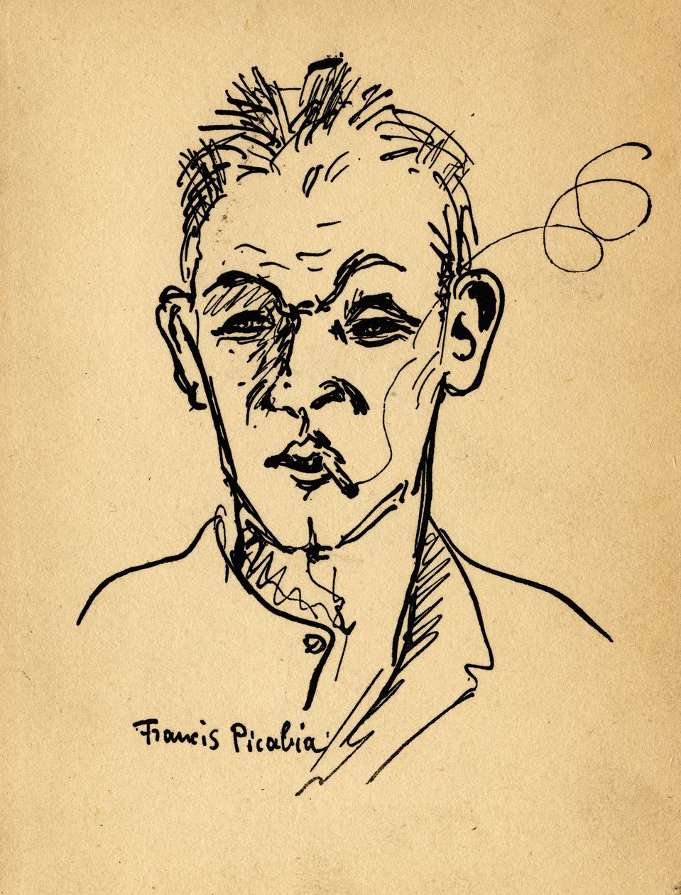 Blaise Cendrarsin muotokuva (Frederic Louis Sauser) tekijältä Francis Picabia