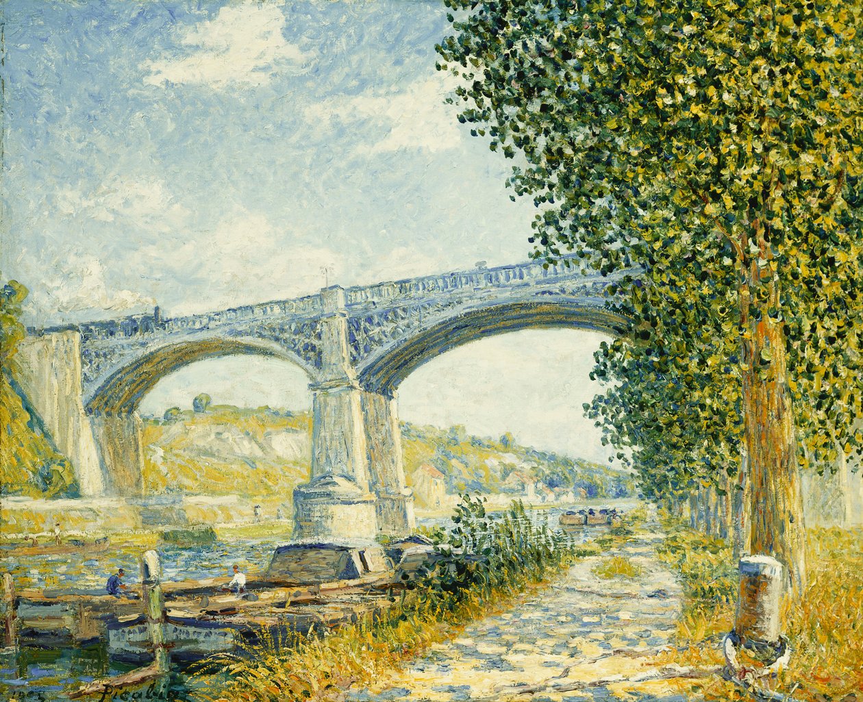 Rautatiesilta; Le Pont du Chemin de Fer a Moret tekijältä Francis Picabia