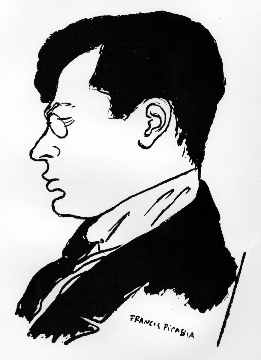 Tristan Tzara (litografia) tekijältä Francis Picabia