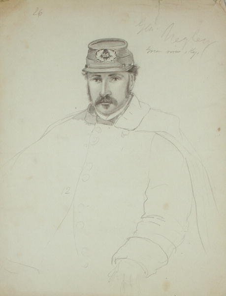 Kenraali Negley, Union Army, n. 1860 (kynä paperilla) tekijältä Francis Schell