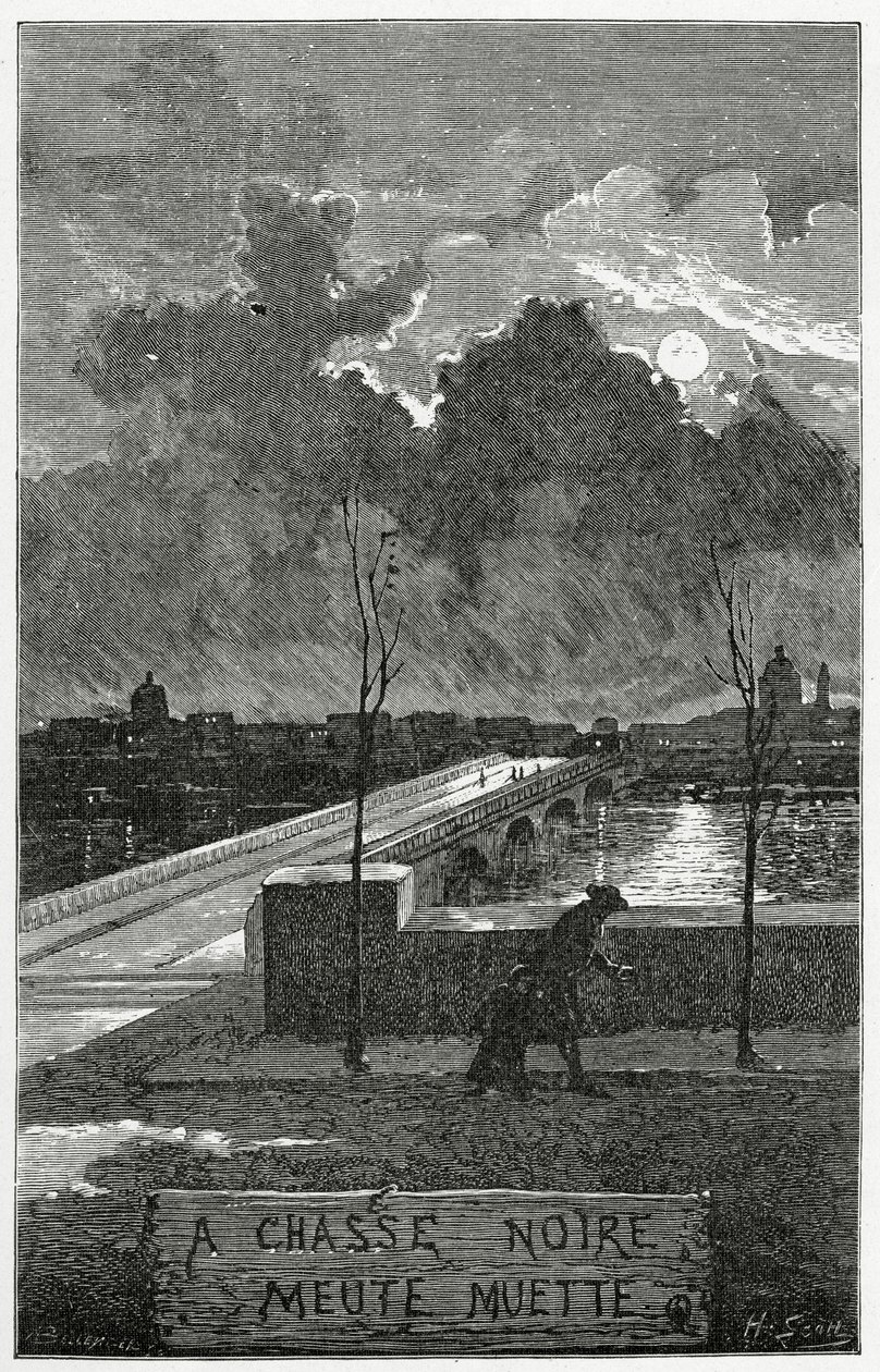 Kuvitus teoksesta Les Misérables, 18th Century (bw-kaiverrus) tekijältä Francis & Scott, Henry Fowke