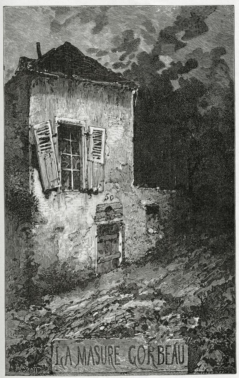 La Masure Gorbeau, 1800-luku (bw-kaiverrus) tekijältä Francis & Scott, Henry Fowke