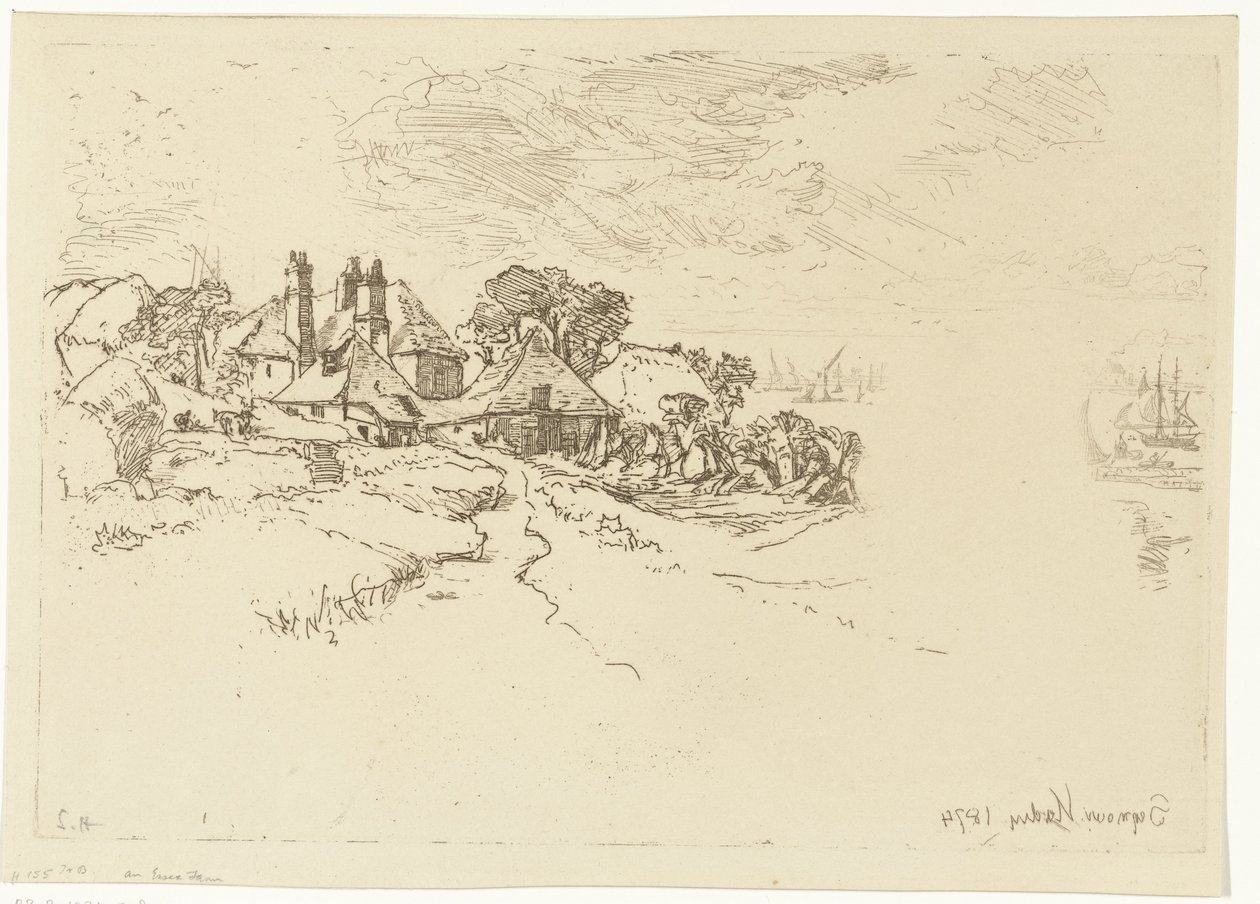 Maatila Essexissä Essexin maatila tekijältä Francis Seymour Haden (Sir) (signed by artist)