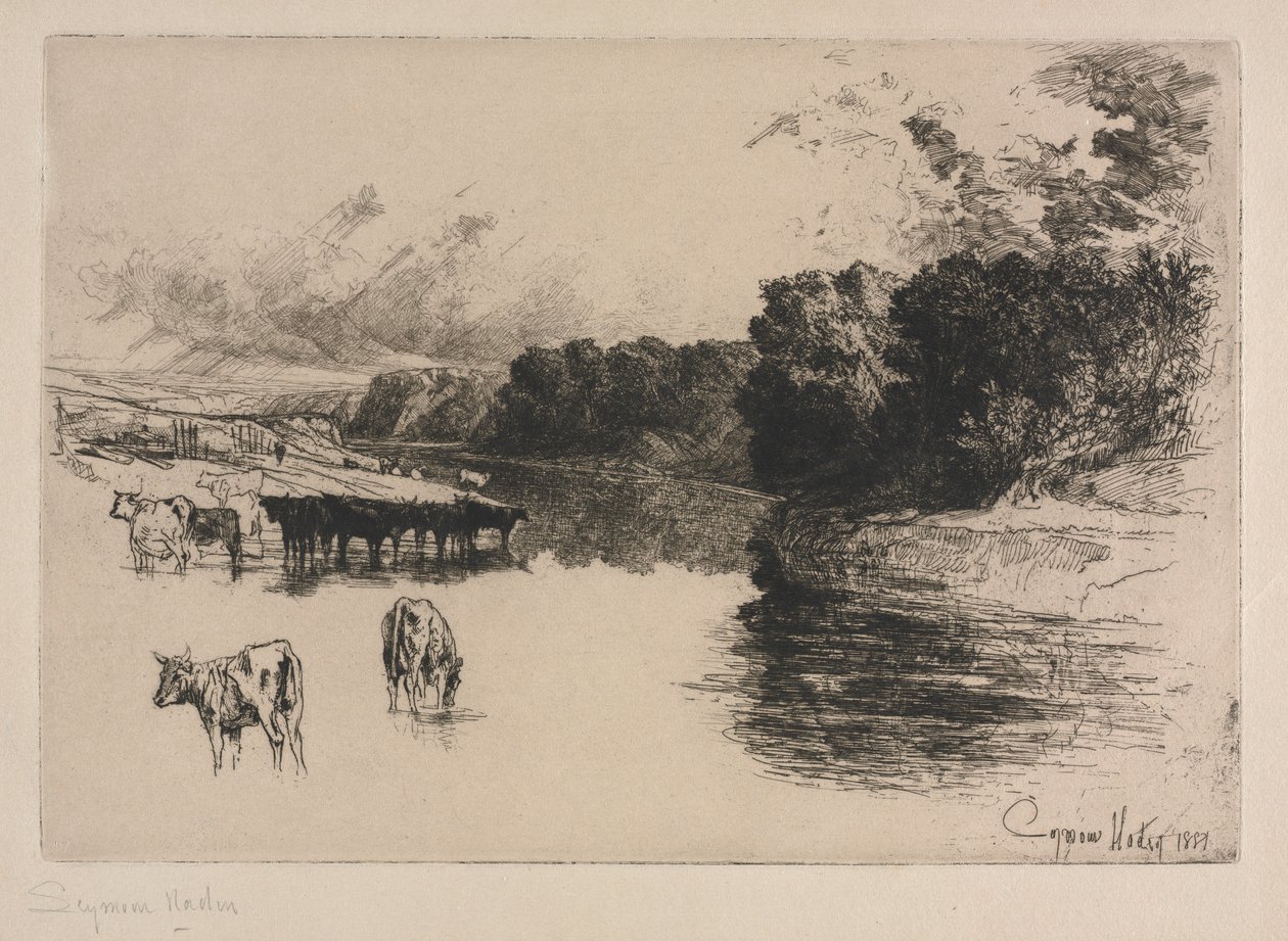 Lancashire-joki, 1881. tekijältä Francis Seymour Haden