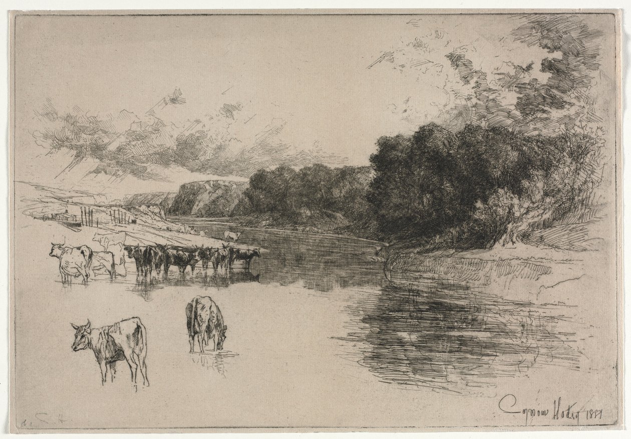Lancashire-joki, 1881. tekijältä Francis Seymour Haden