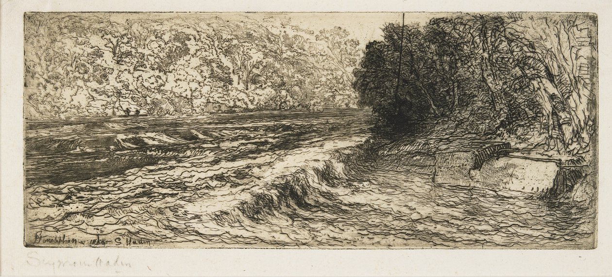 Todennäköinen paikka lohelle, 1889 tekijältä Francis Seymour Haden
