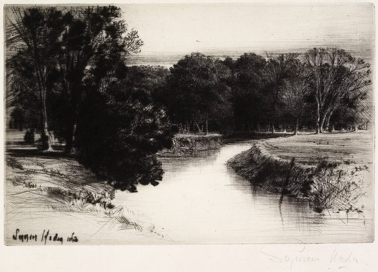 Auringonlasku Irlannissa, 1863 tekijältä Francis Seymour Haden