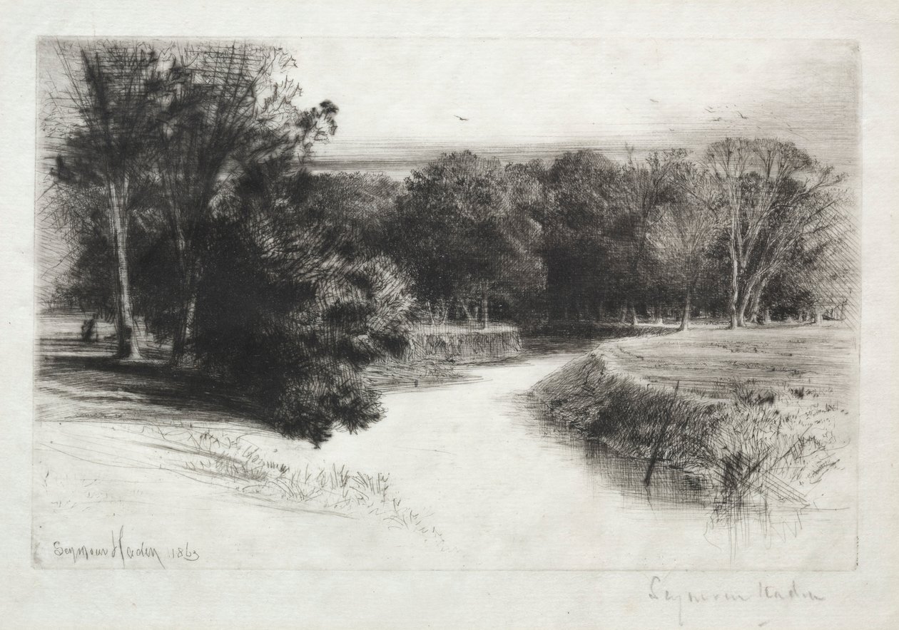 Auringonlasku Irlannissa, 1863. tekijältä Francis Seymour Haden