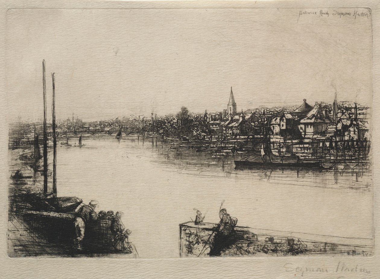 Battersea Reach, 1843. tekijältä Francis Seymour Haden
