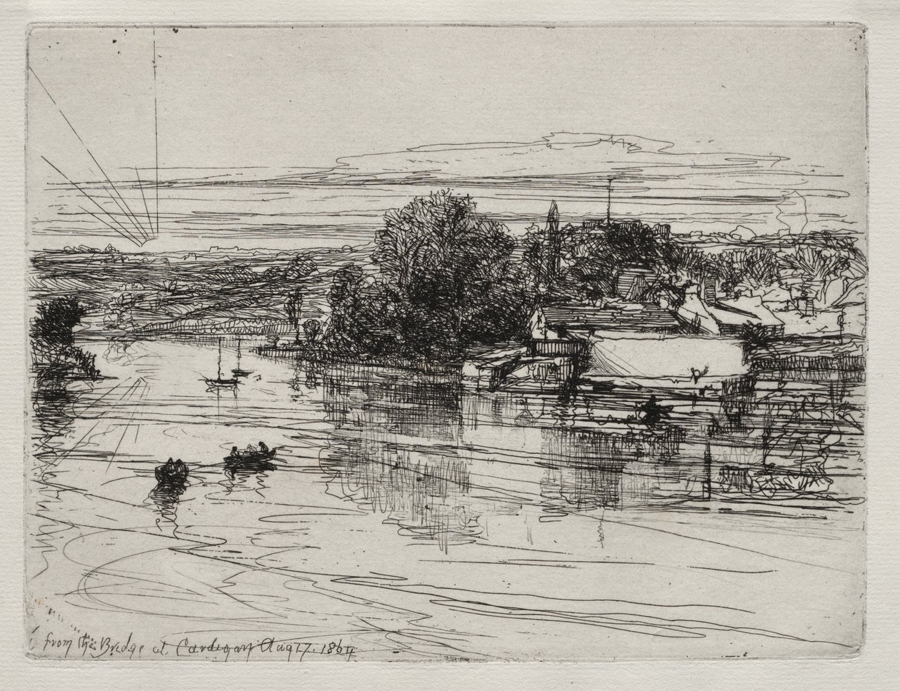 Cardigan Bridge tekijältä Francis Seymour Haden