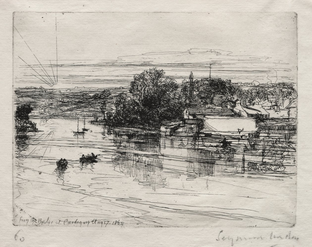 Cardigan Bridge tekijältä Francis Seymour Haden
