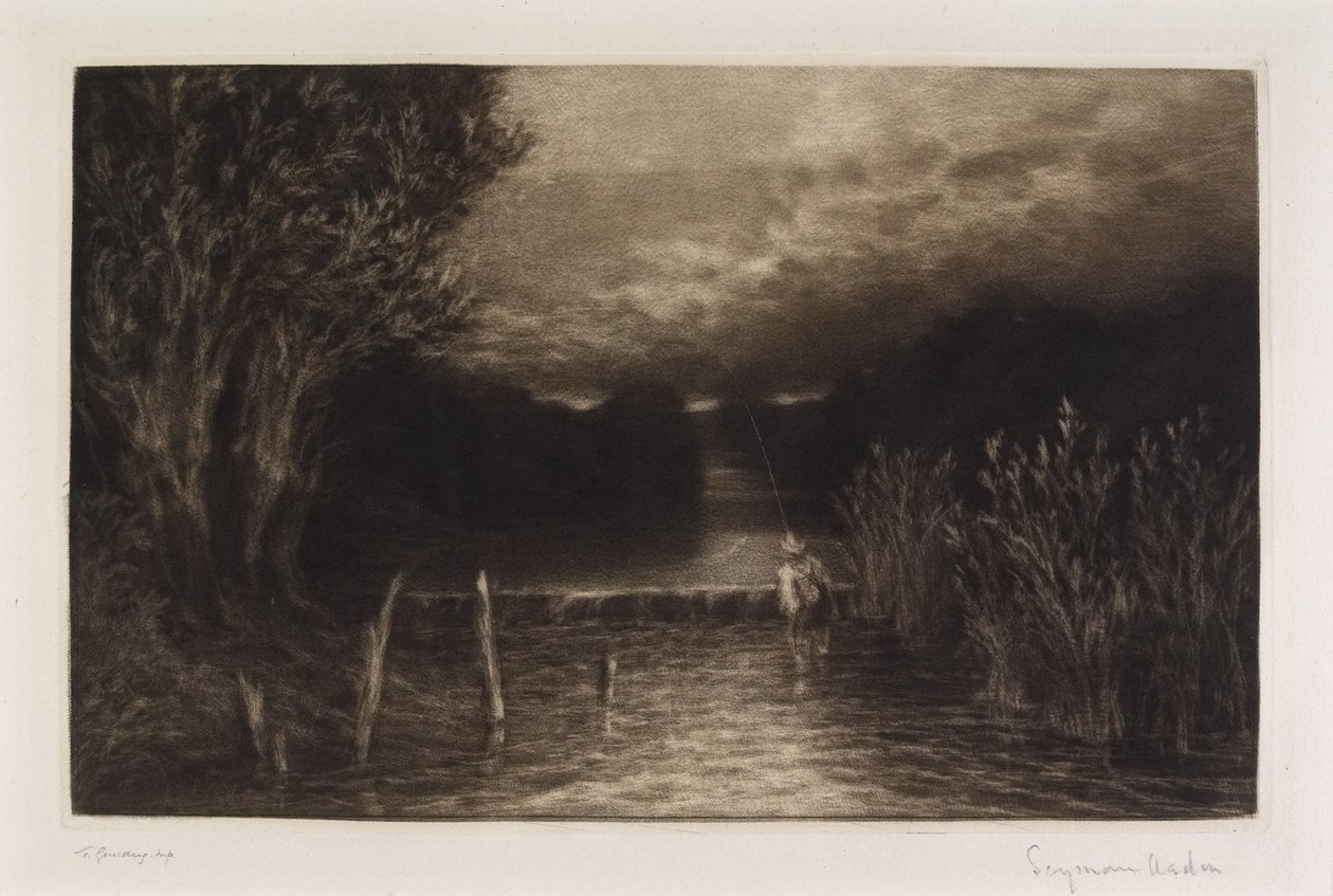 Harjuskalastus, 1897 tekijältä Francis Seymour Haden