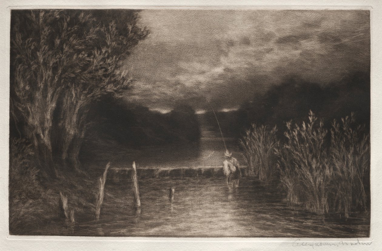 Harjuskalastus, 1897. tekijältä Francis Seymour Haden