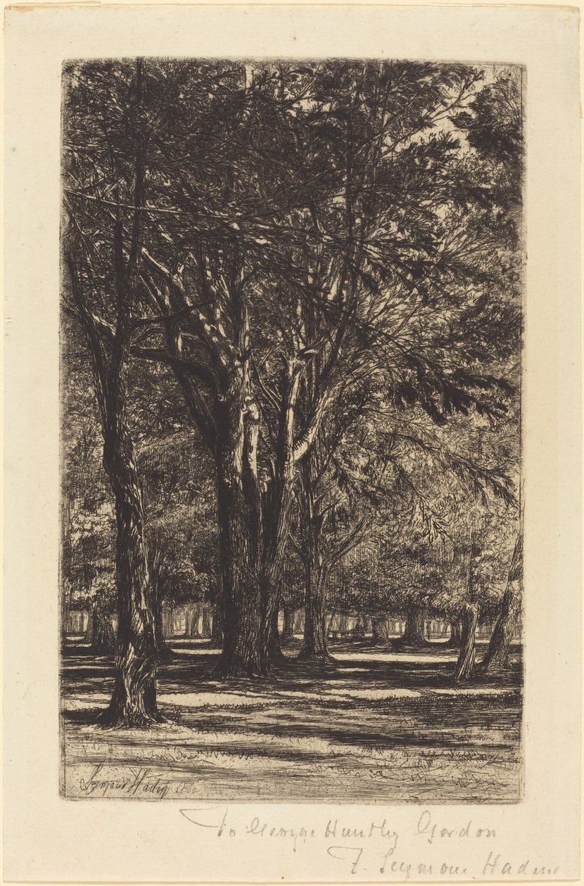 Kensington Gardens (suuri lautanen) tekijältä Francis Seymour Haden