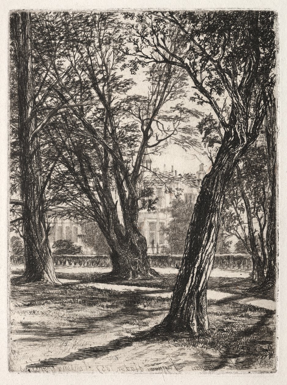 Kensington Gardens (pieni lautanen) tekijältä Francis Seymour Haden